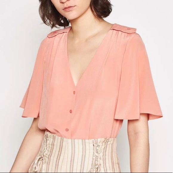 Joie Tops - Joie Cadell silk top in island sunset size Small